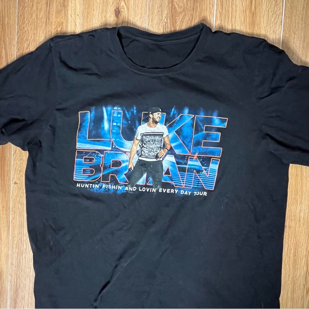 Luke Bryan Huntin Fishin Lovin Everyday Tour Shirt Official XL